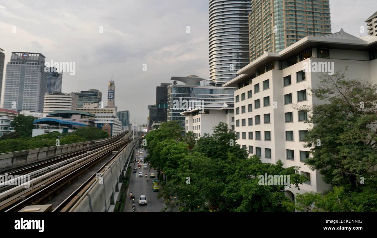 Skyscraper in Bangkok. Cityscape view of Bangkok modern office business ...