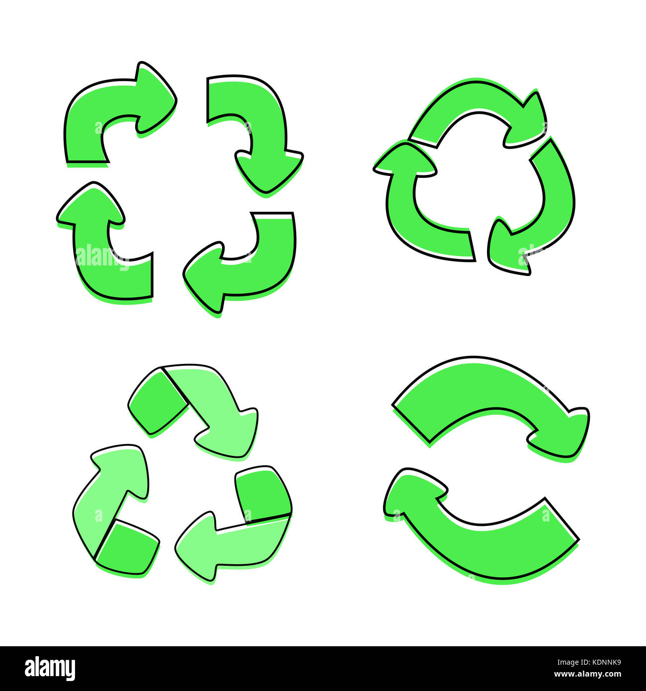 Green Recycle sign isolated , Recycle vector Stock Photo - Alamy