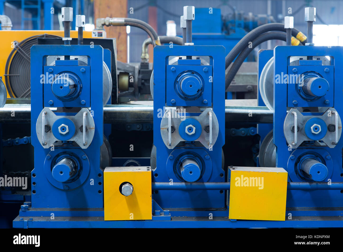 new and powerful metalworking machine in modern Stock Photo