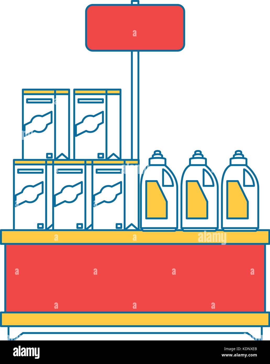 Supermarket Shelf With Products Stock Vector Image Art Alamy