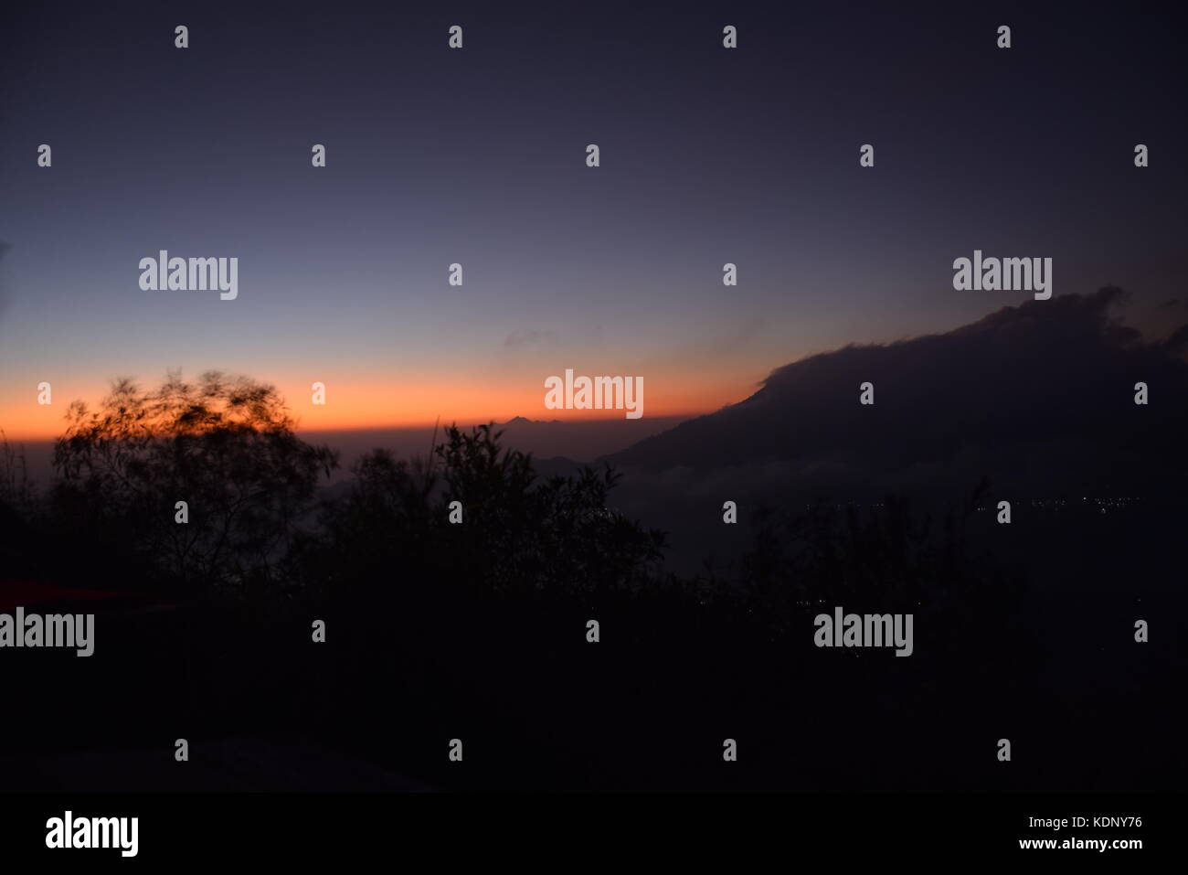Sunrise at mount Batur in Bali, Indonesia Stock Photo - Alamy