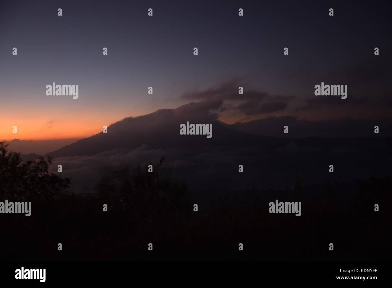 Sunrise at mount Batur in Bali, Indonesia Stock Photo - Alamy