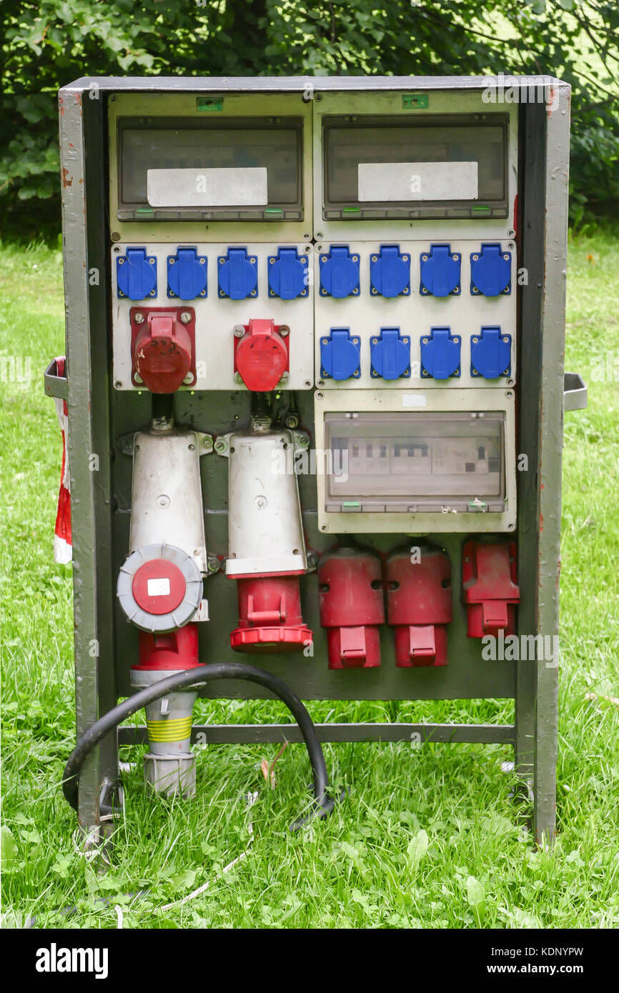 Temporary outdoors mobile distribution station on a Event in Bad