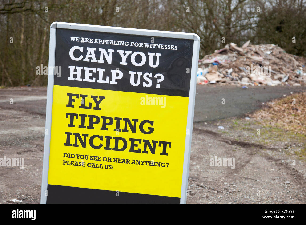 An illegal fly tipping incident in the U.K Stock Photo Alamy
