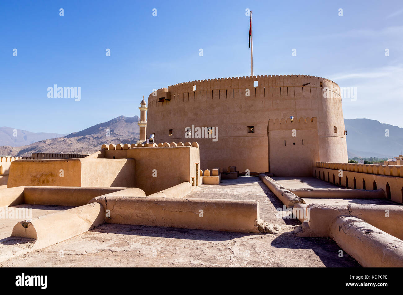 Nizwa Fort in Nizwa, Oman Stock Photo