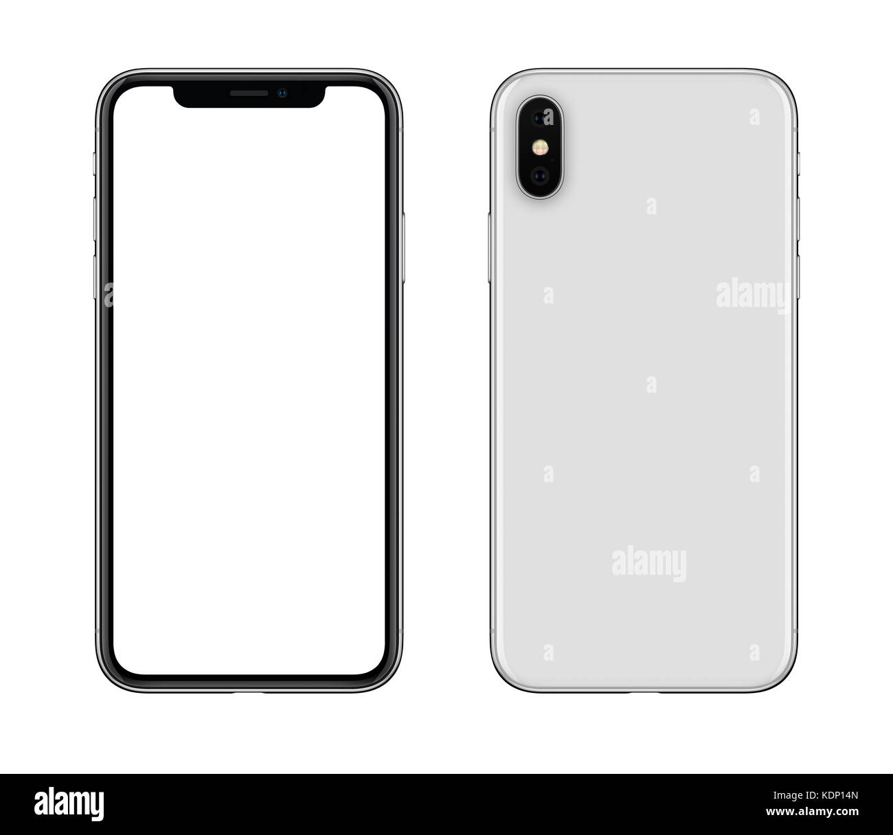 Download New modern white smartphone similar to iPhone X mockup ...