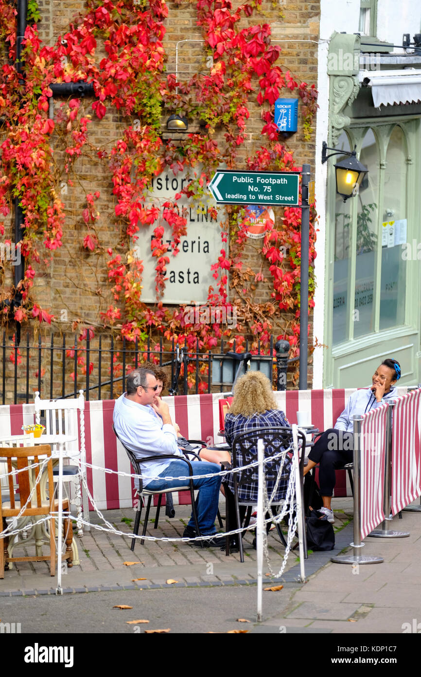 Sidewalk cafe, HarrowontheHill, Middlesex, London, United Kingdom