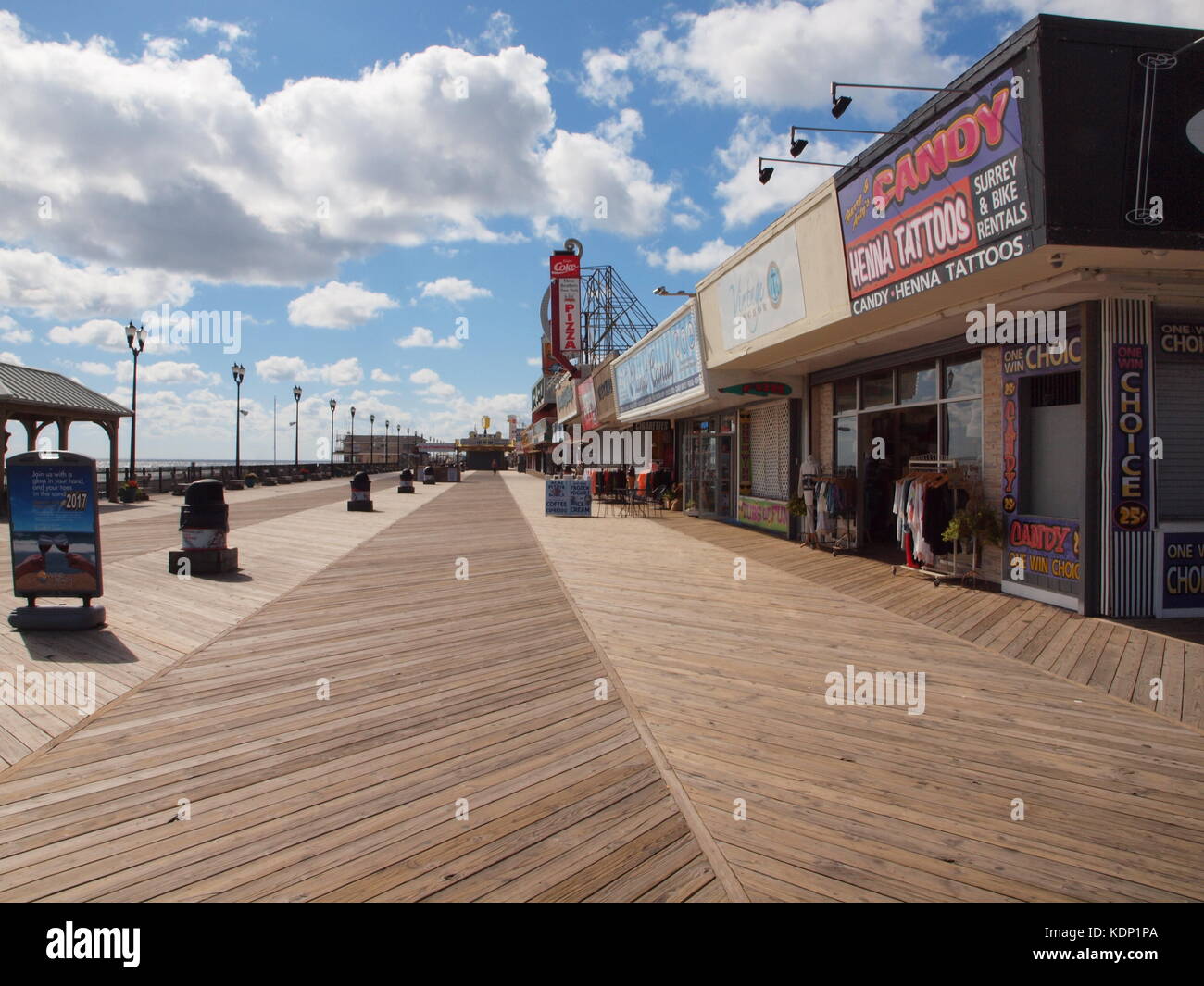 Post season on the Seaside Heights boardwalk in New Jersey rebuilt