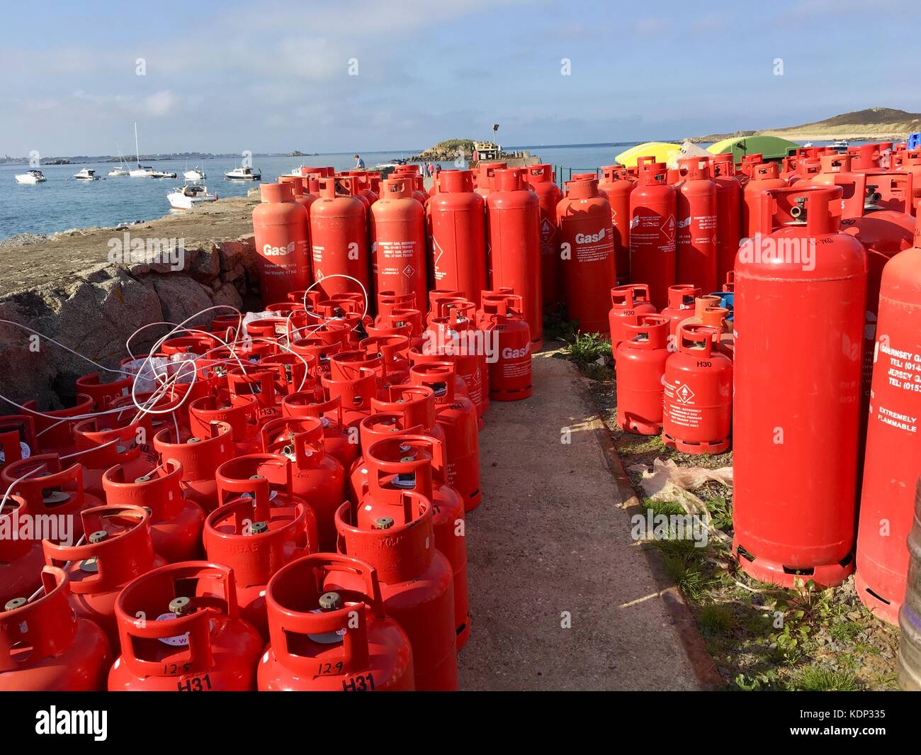 Gas Canisters Stock Photo