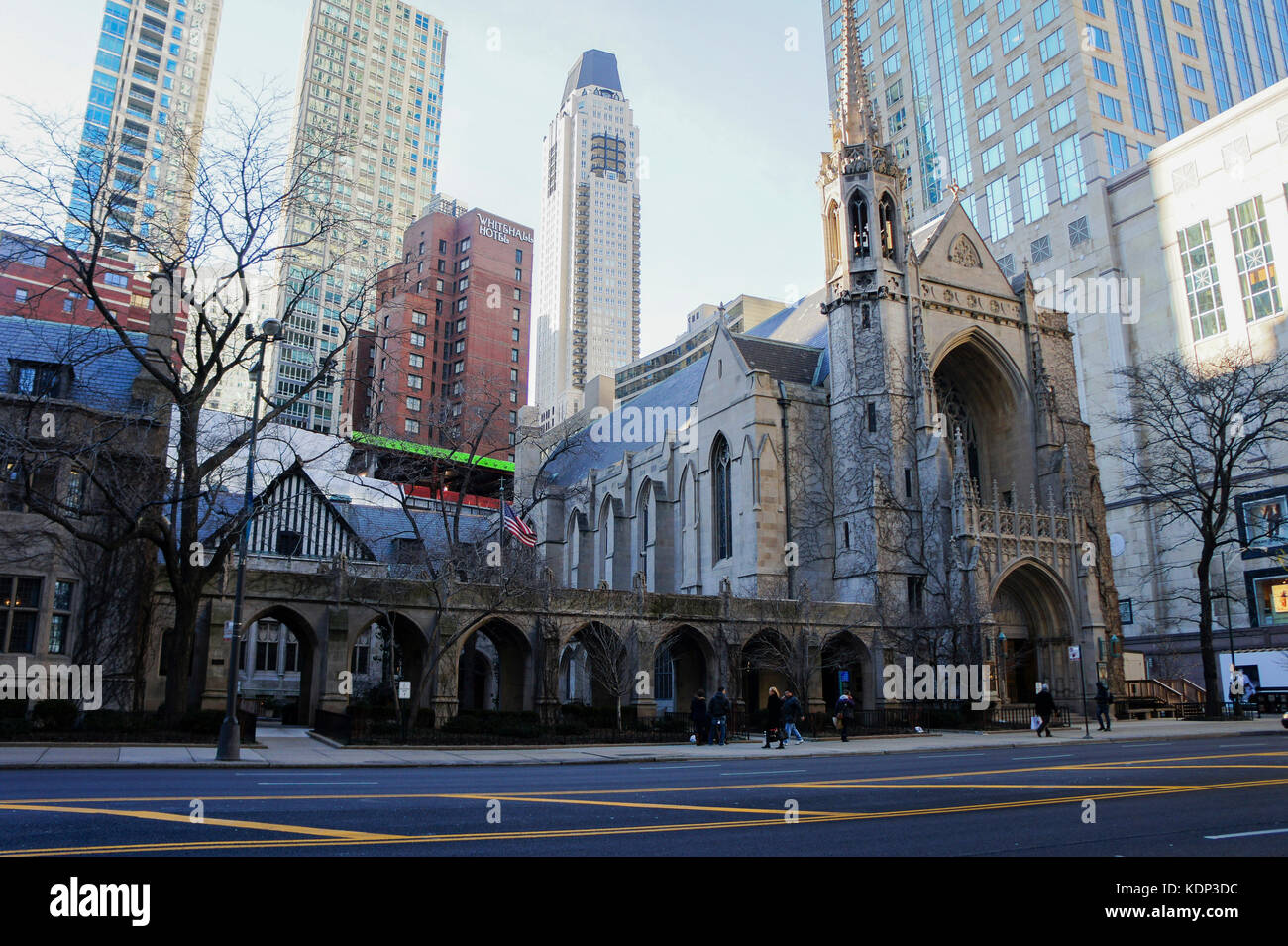 Chicago, JAN 31: Exterior view of the Fourth Presbyterian Church on JAN ...