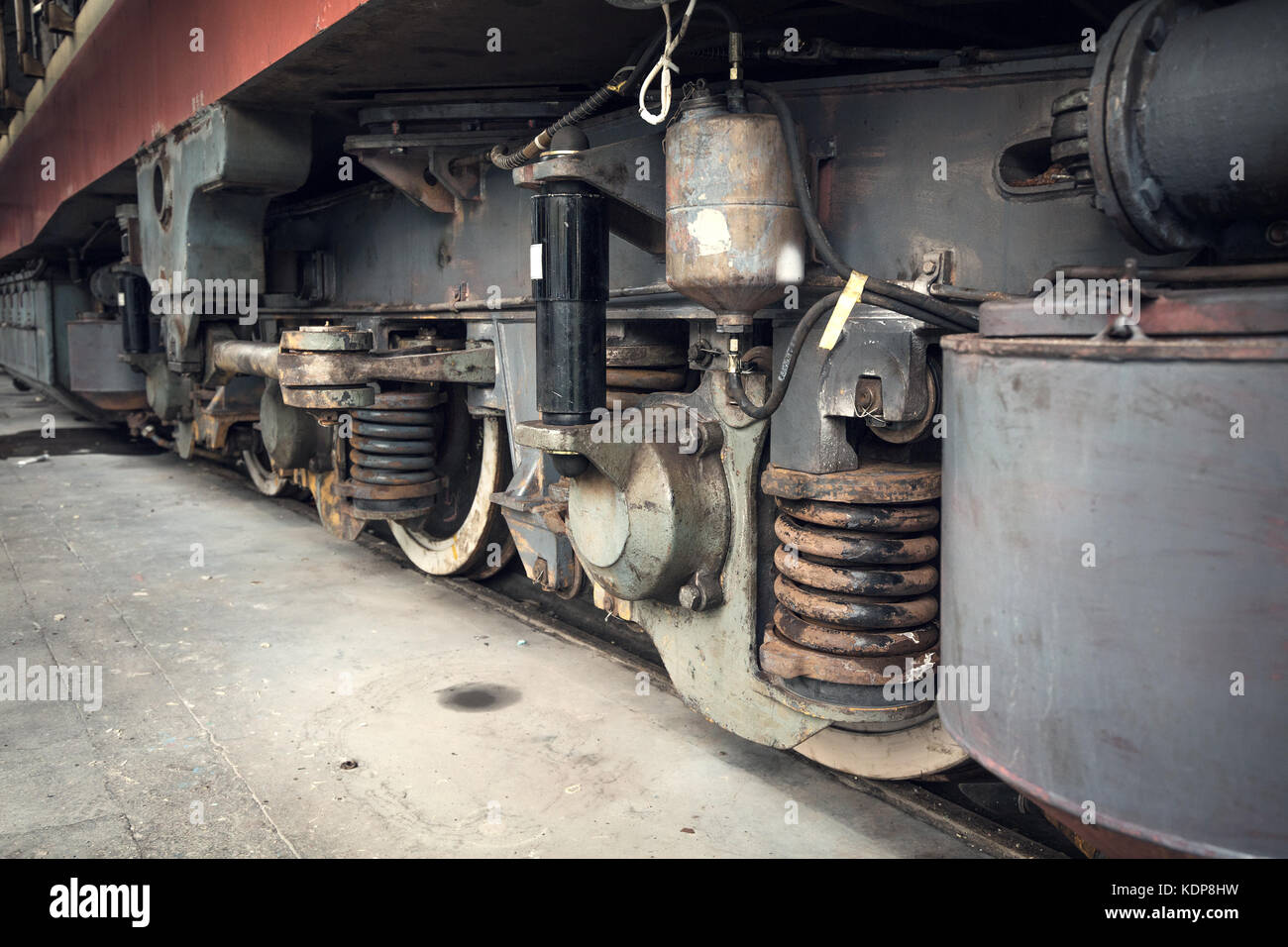 suspension system of train Stock Photo Alamy