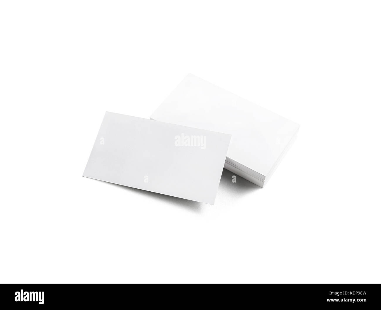 Blank business cards on white background. Isolated with clipping path ...