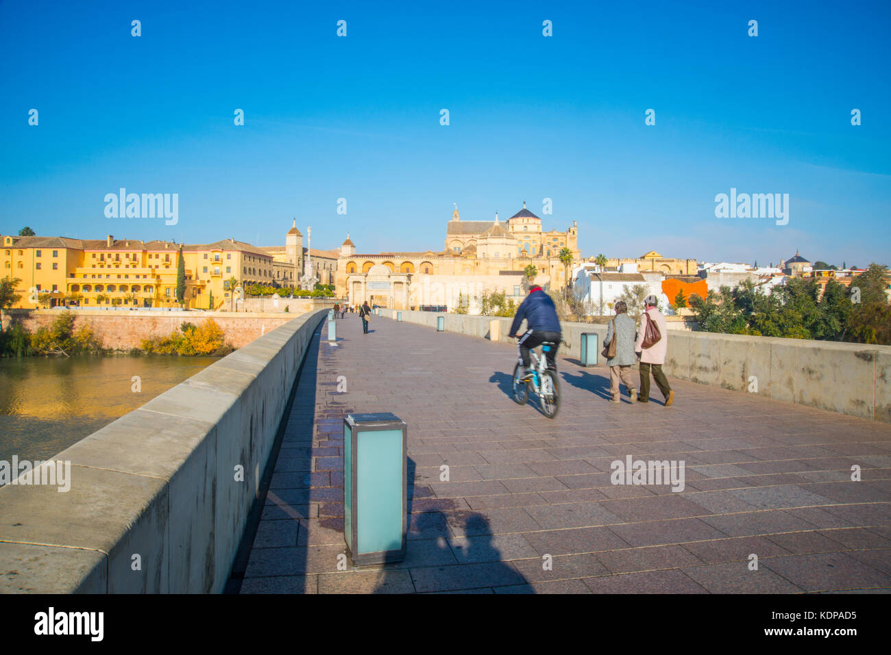 View of the city from the Roman bridge. Cordoba, Spain. Stock Photo
