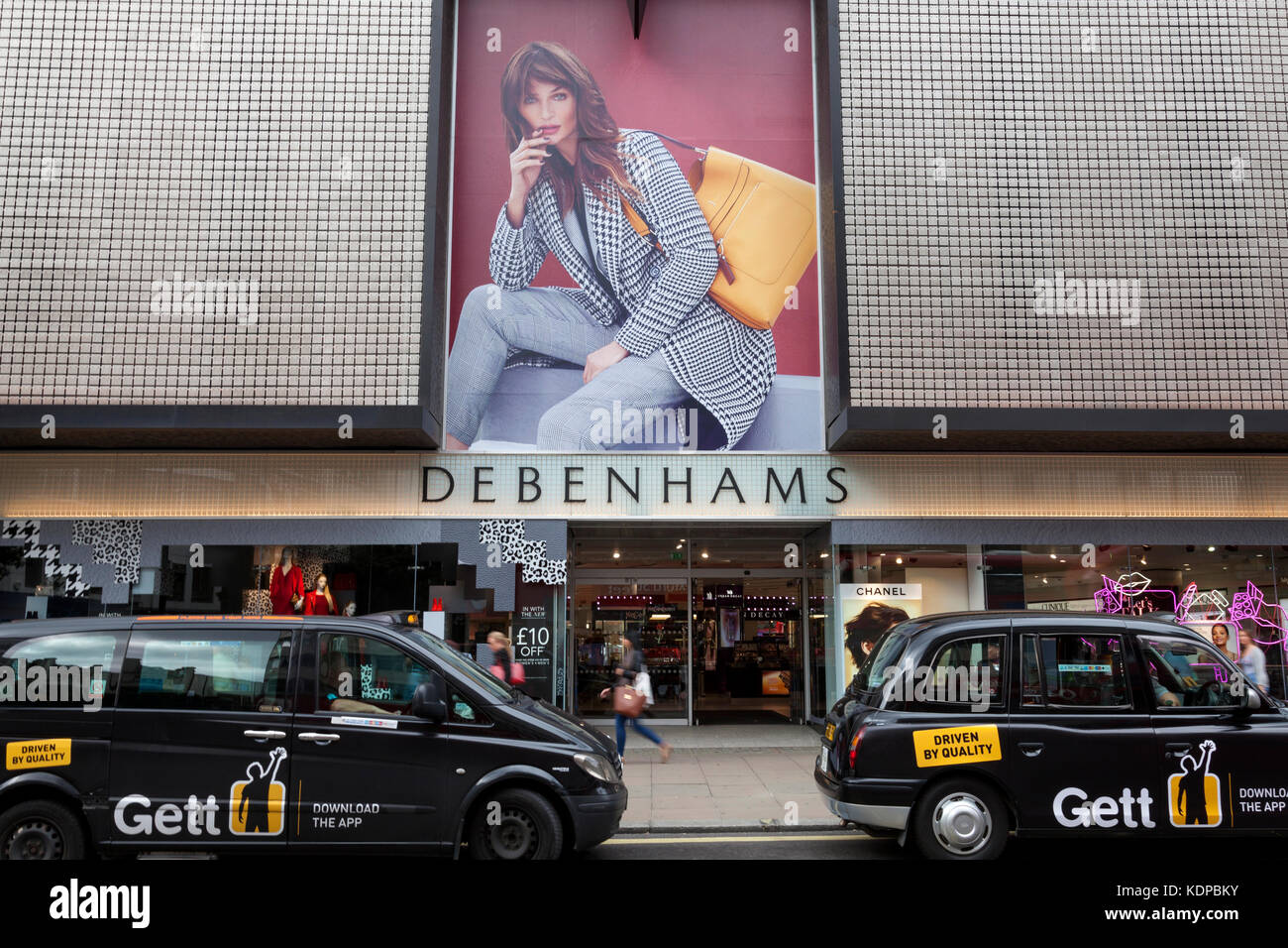 Debenhams department store on Oxford Street, London, England, U.K Stock