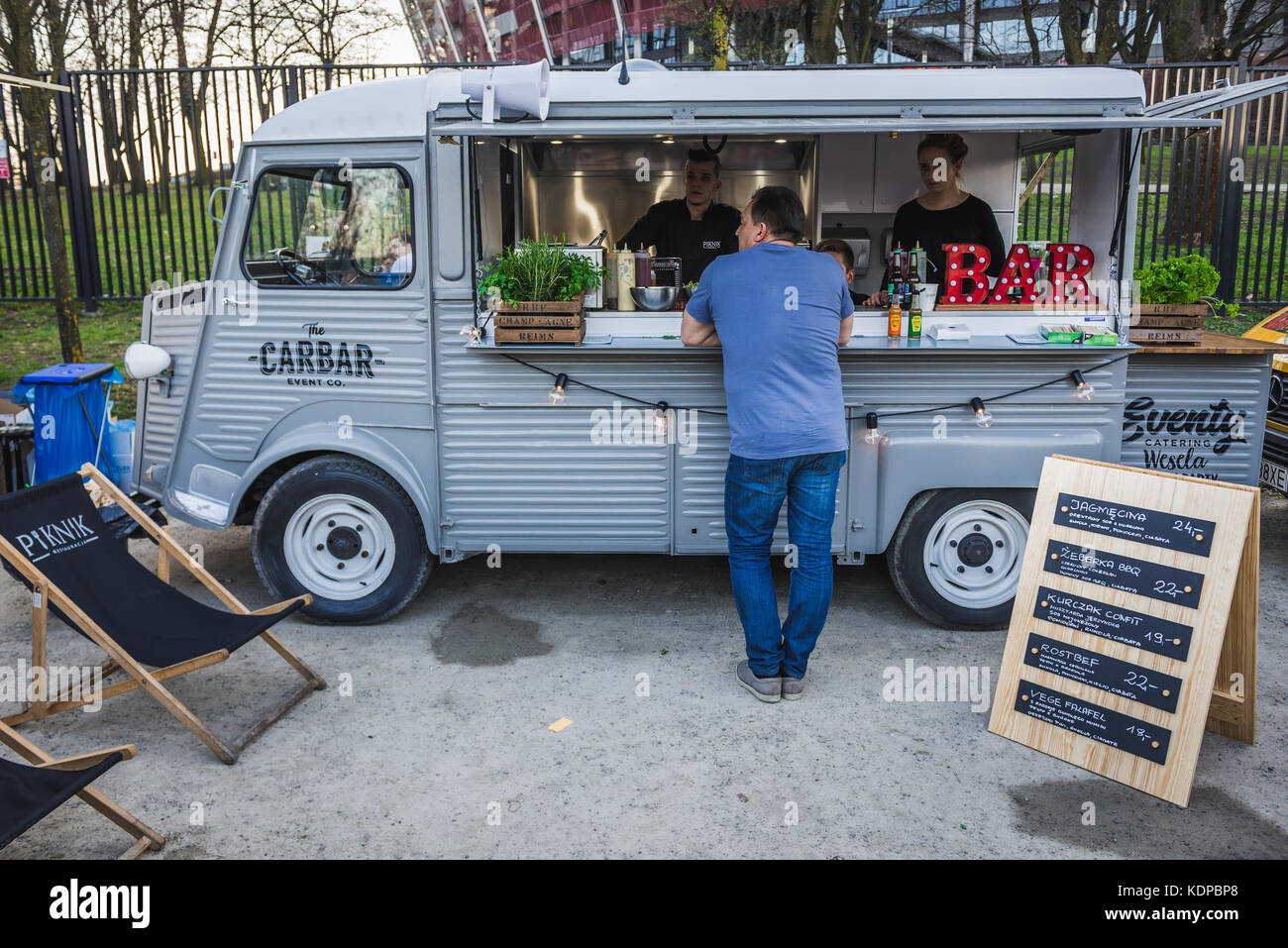 Vintage food truck during Food Truck festival in Warsaw, Poland in 2017  Stock Photo - Alamy