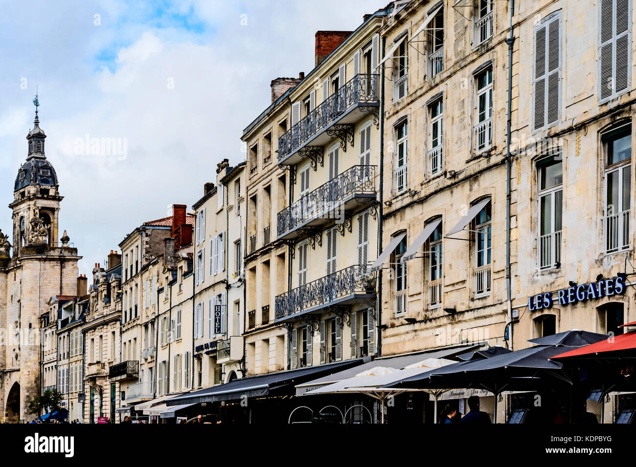 La Rochelle (Charente-Maritime, France): Old town with typical houses ...