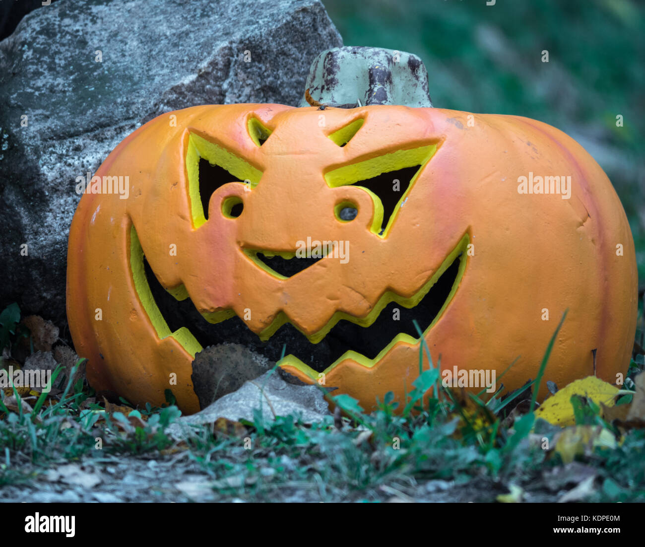 Jack O Lantern Pumpkin Display Stock Photo - Alamy