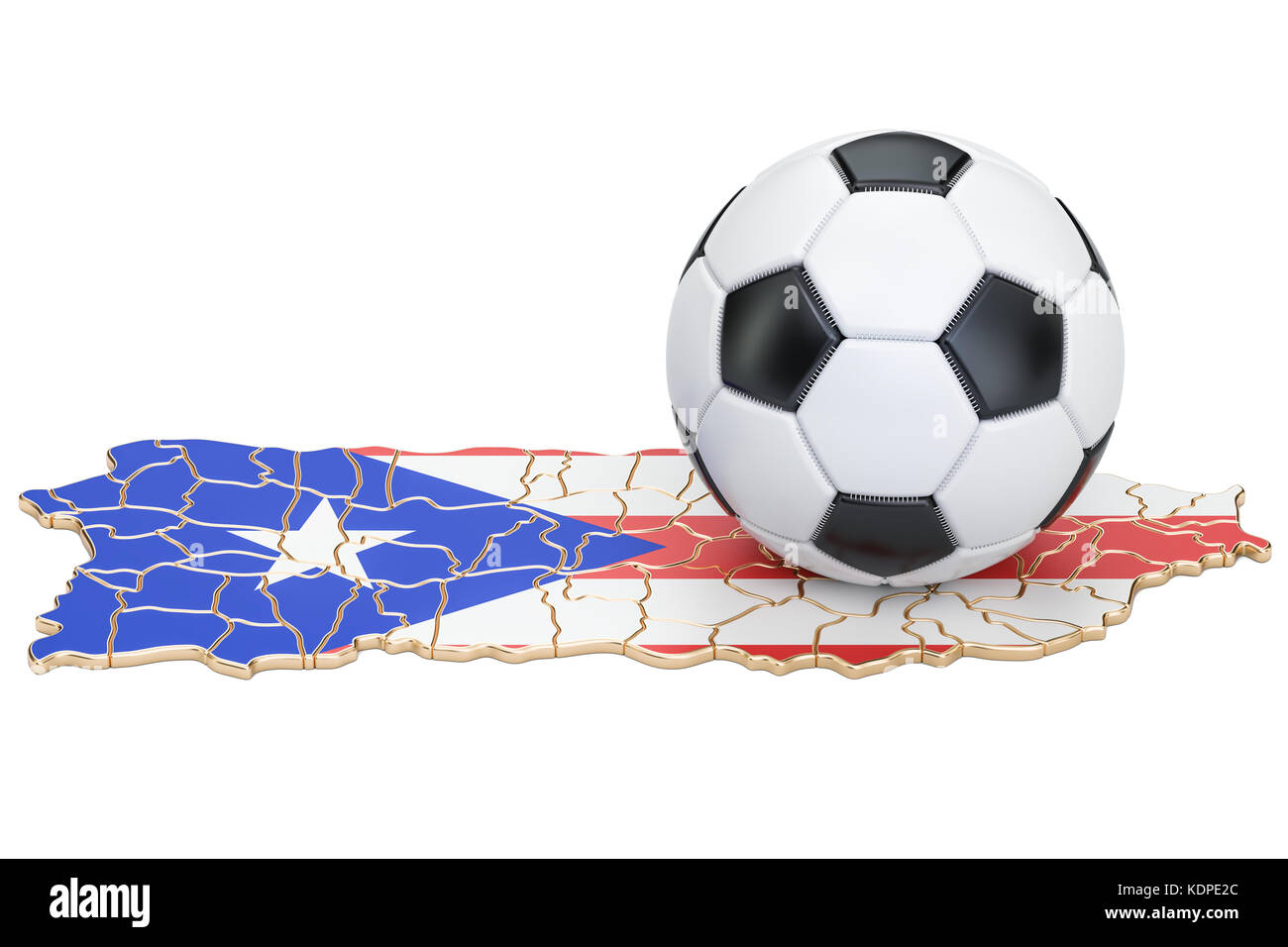 Football ball with map of Puerto Rico concept, 3D rendering Stock Photo Alamy