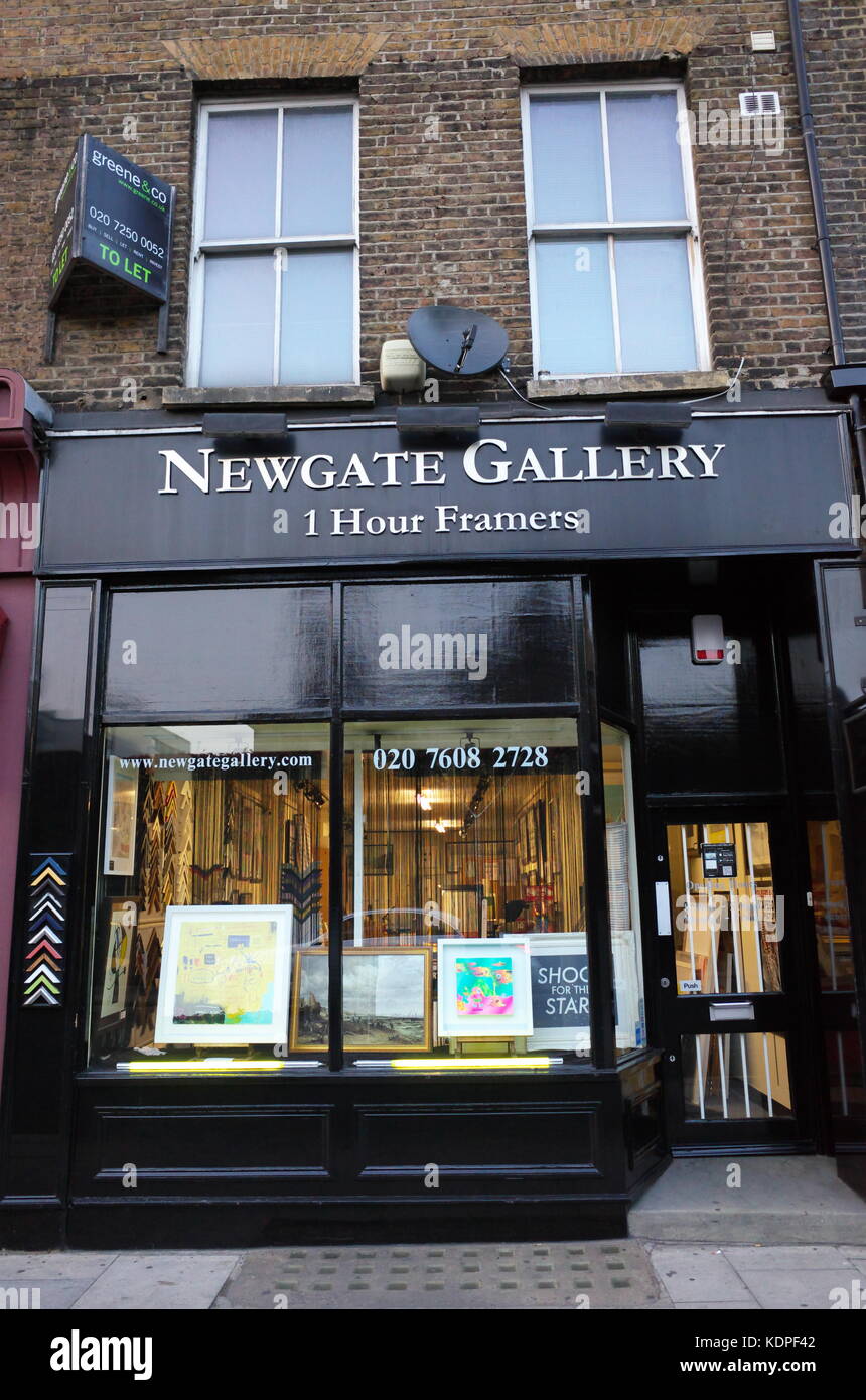 Newgate Gallery picture framers in London, England Stock Photo
