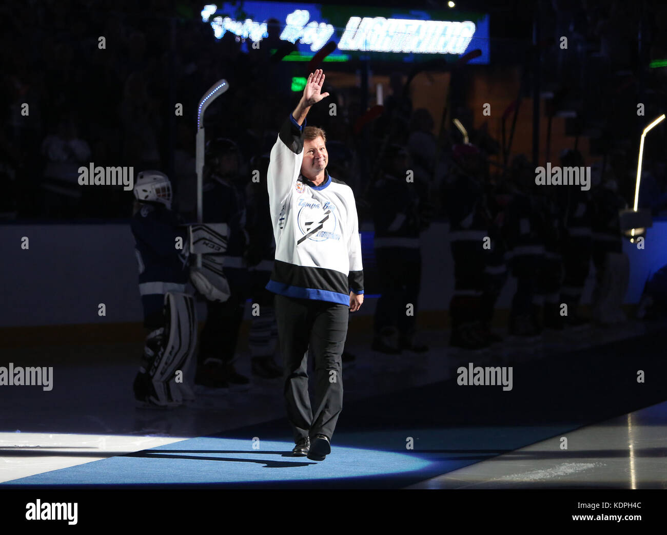 Tampa, Florida, USA. 14th Oct, 2017. Tampa Bay Lightning inaugural team