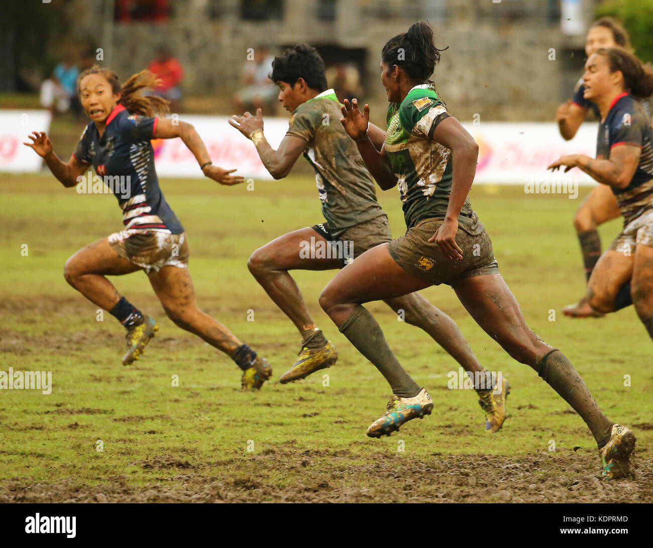 Colombo, Sri Lanka. 15th Oct, 2017. Asia Rugby Sevens 2017 at Race Course Ground on 15 October 2017 in Colombo, Sri Lanka Credit: Vimukthi Embuldeniya/Alamy Live News Stock Photo