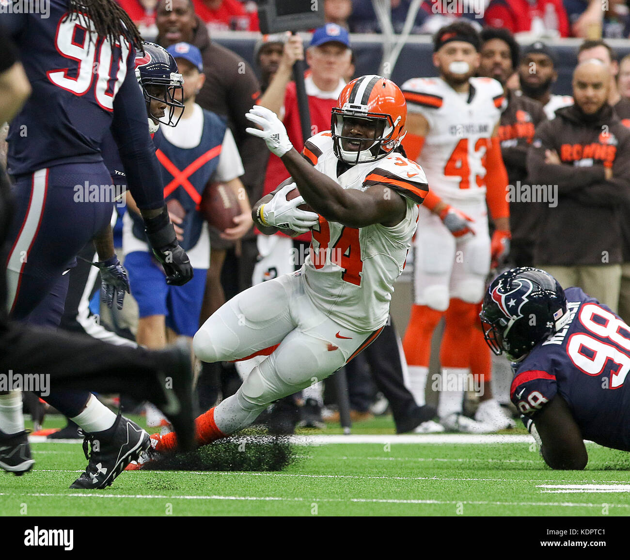 Houston, TX, USA. 15th Oct, 2017. Cleveland Browns running back