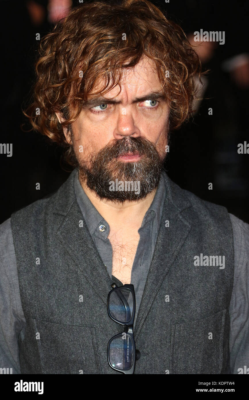 London, UK. 15th Oct, 2017. Peter Drinklage, Three Billboards Outside Ebbing, Missouri - BFI LFF Closing Gala, Leicester Square, London UK, 15 October 2017, Photo by Richard Goldschmidt Credit: Rich Gold/Alamy Live News Stock Photo