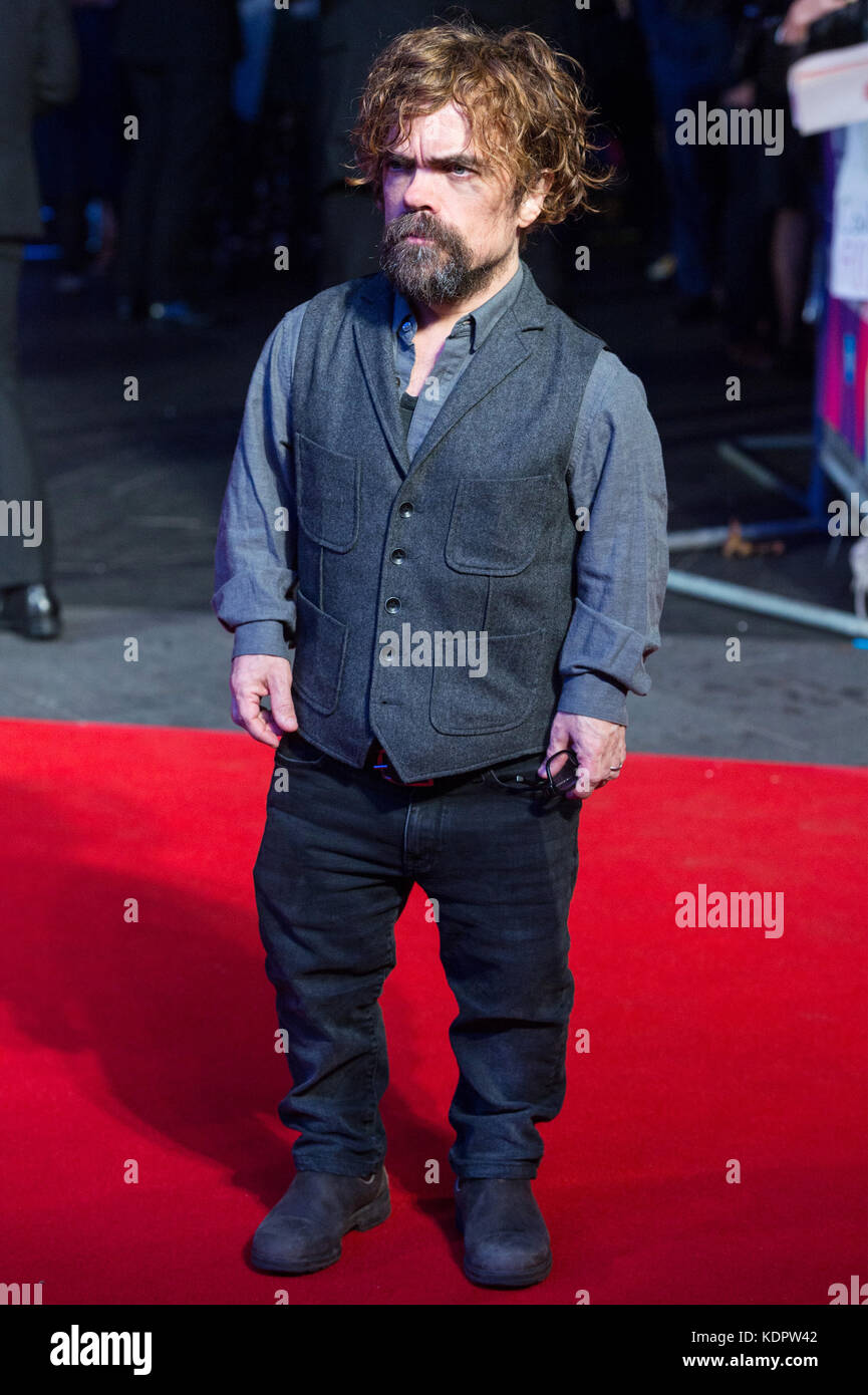 London, London, UK. 15th Oct, 2017. Peter Dinklage attends the Three Billboards Outside Ebbing Missouri Film UK Premiere showing as part of the 51st BFI London Film FestivaL Credit: ZUMA Press, Inc./Alamy Live News Stock Photo