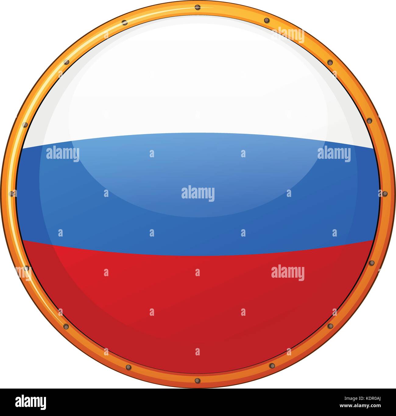 Russia flag in circle Stock Vector Images - Alamy