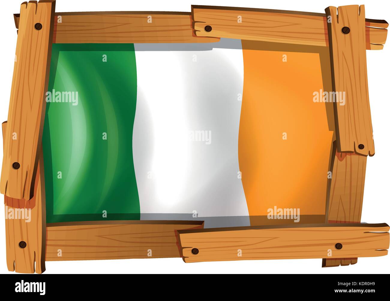 Ireland wooden flag Stock Vector Images - Alamy