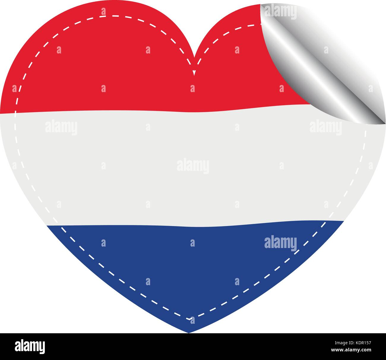 Netherlands flag in heart shape illustration Stock Vector Image &amp; Art ...