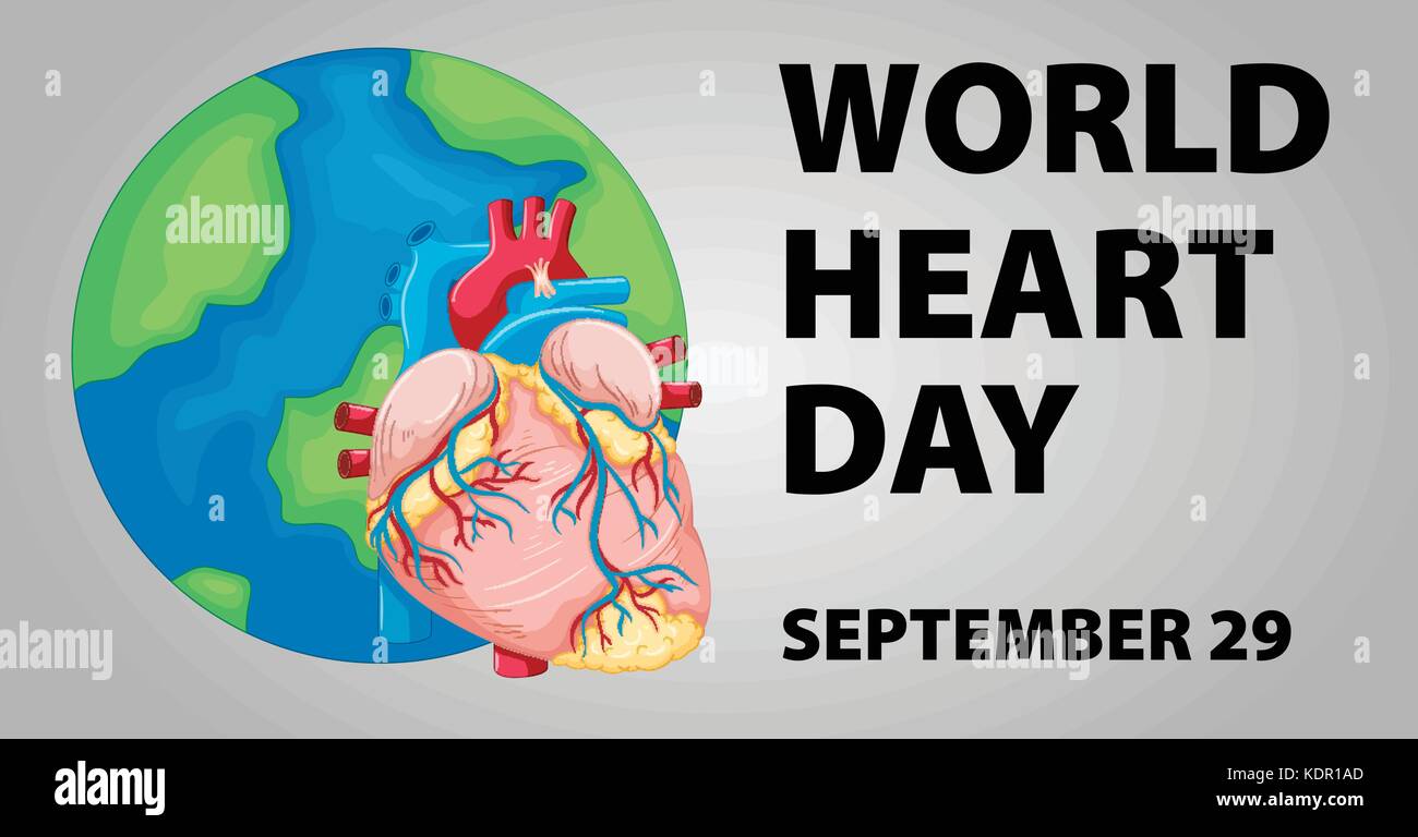 Poster design for world heart day illustration Stock Vector Image & Art -  Alamy
