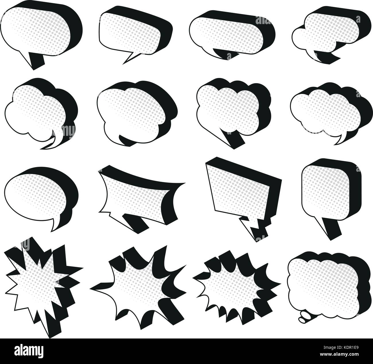 Speech bubble templates on white background illustration Stock Vector ...