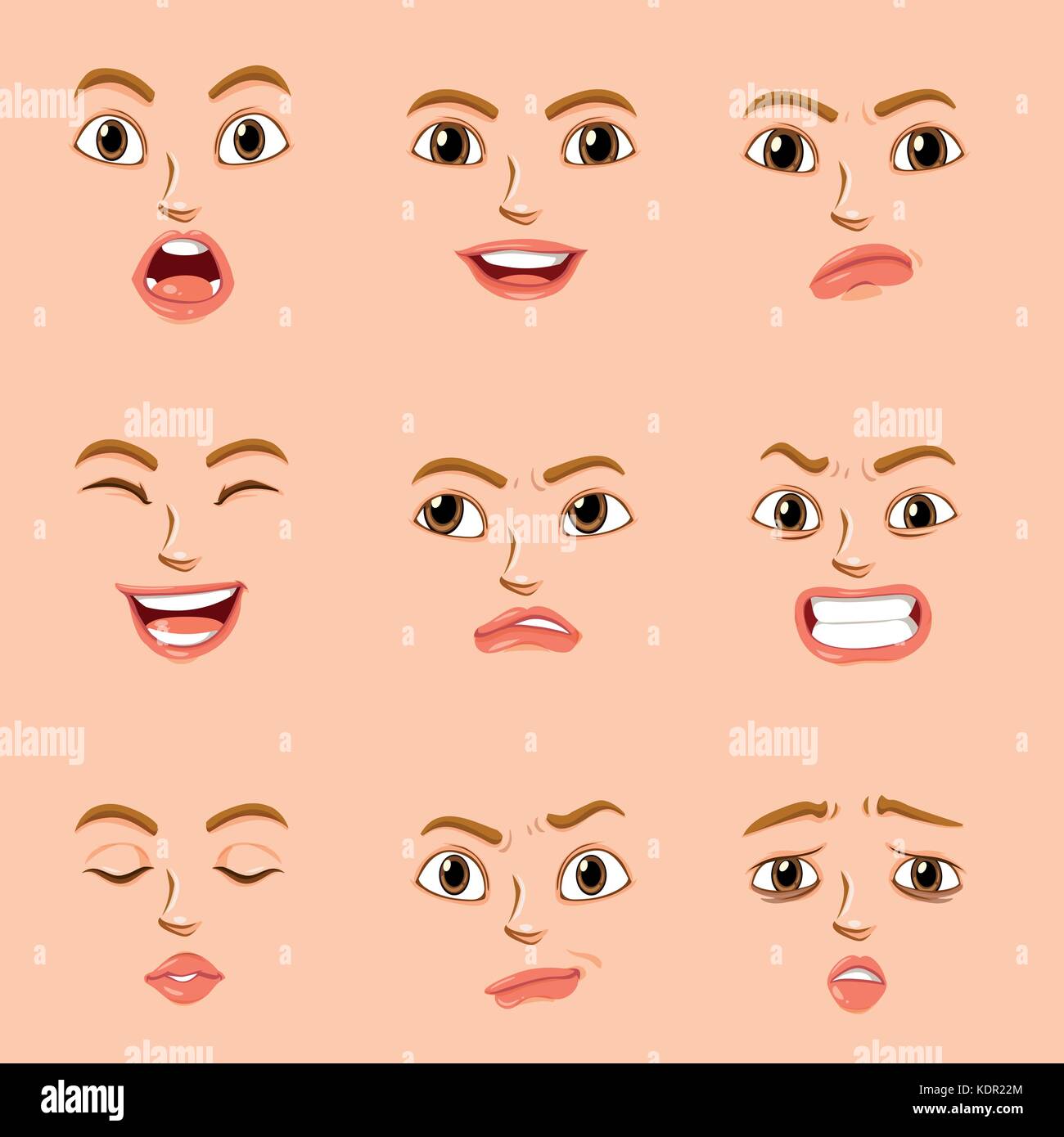 Tired faces Stock Vector Images Alamy