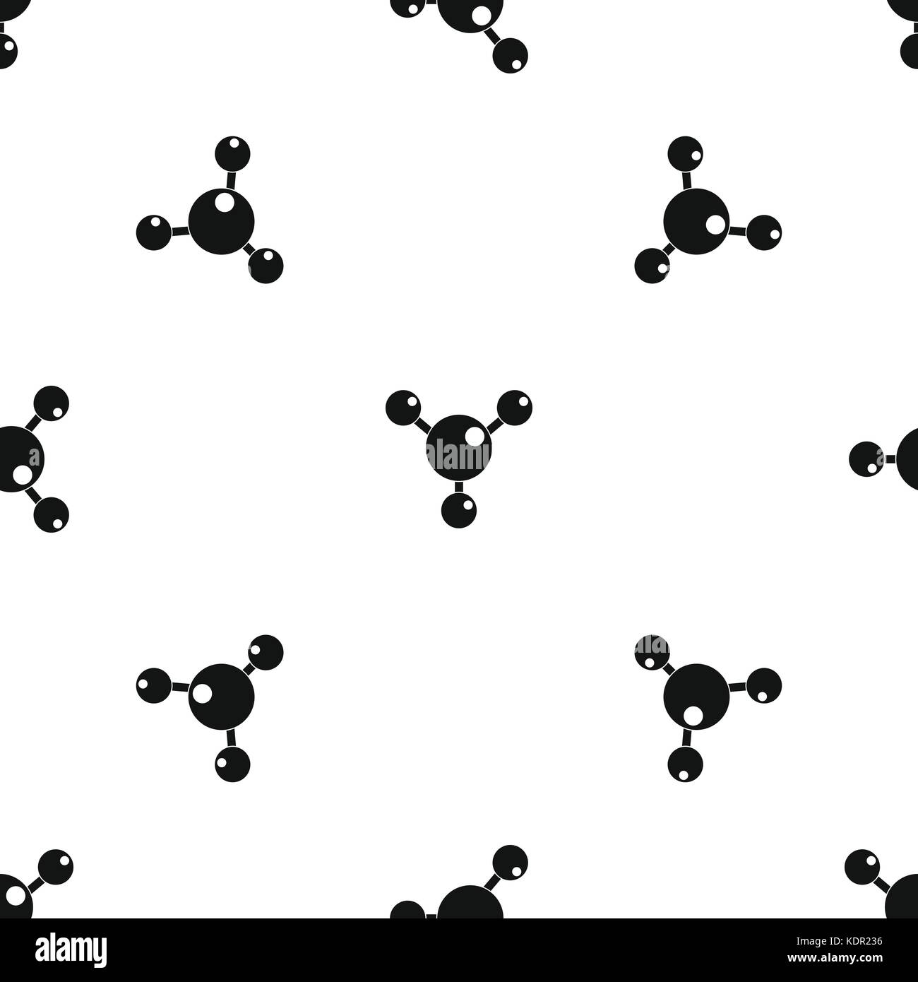 Chemical and physical molecules pattern seamless black Stock Vector ...