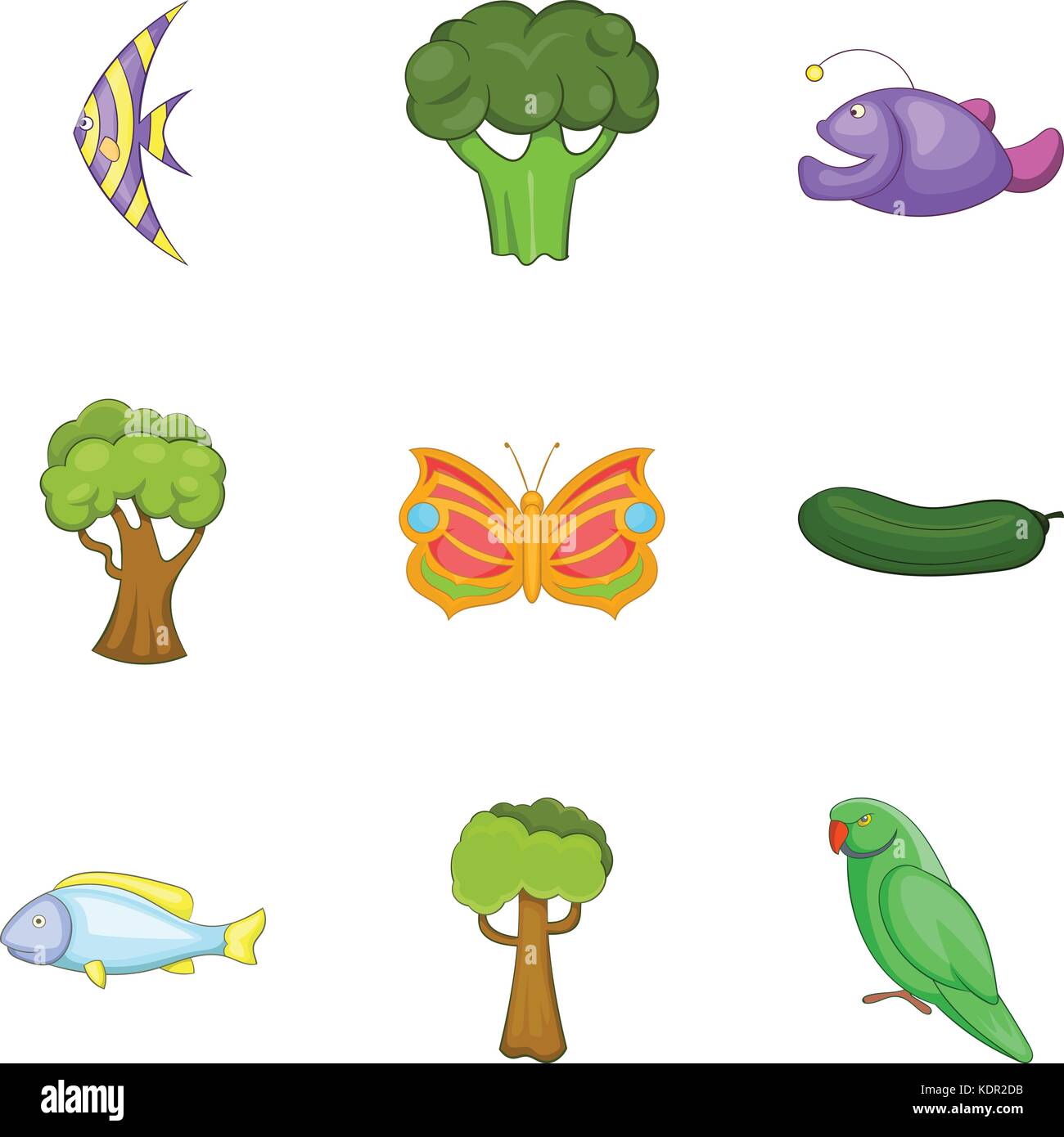 Life on the coast icons set, cartoon style Stock Vector Image & Art - Alamy