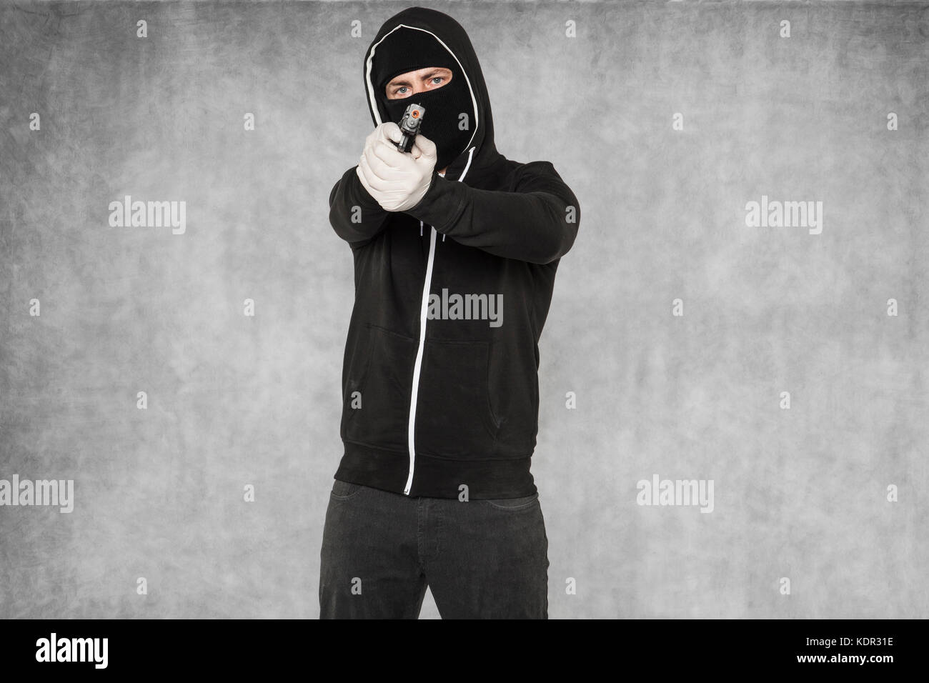 terrorist with arms in his hands Stock Photo