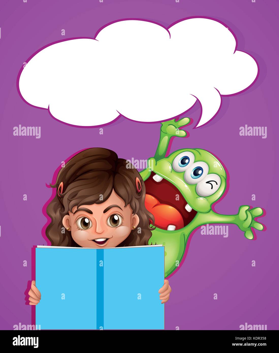 Girls reading and writing book illustration Stock Vector Image & Art - Alamy