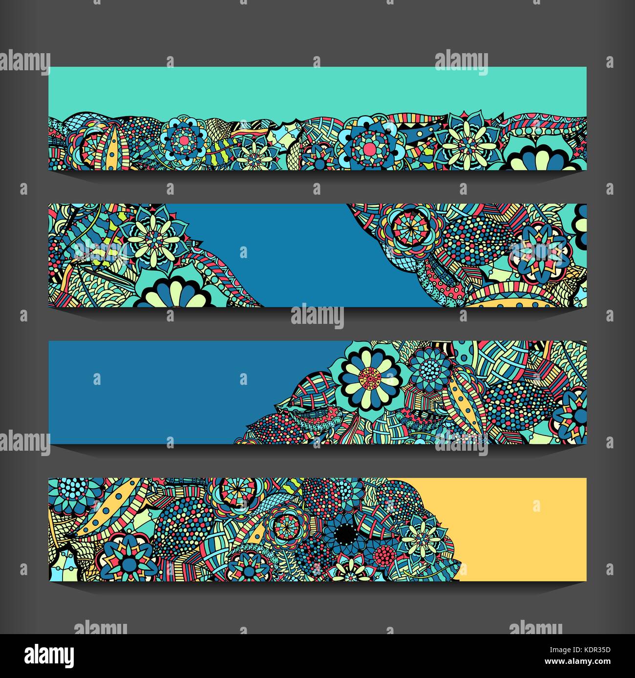 Abstract ethnic pattern cards set. vector illustration image Stock ...