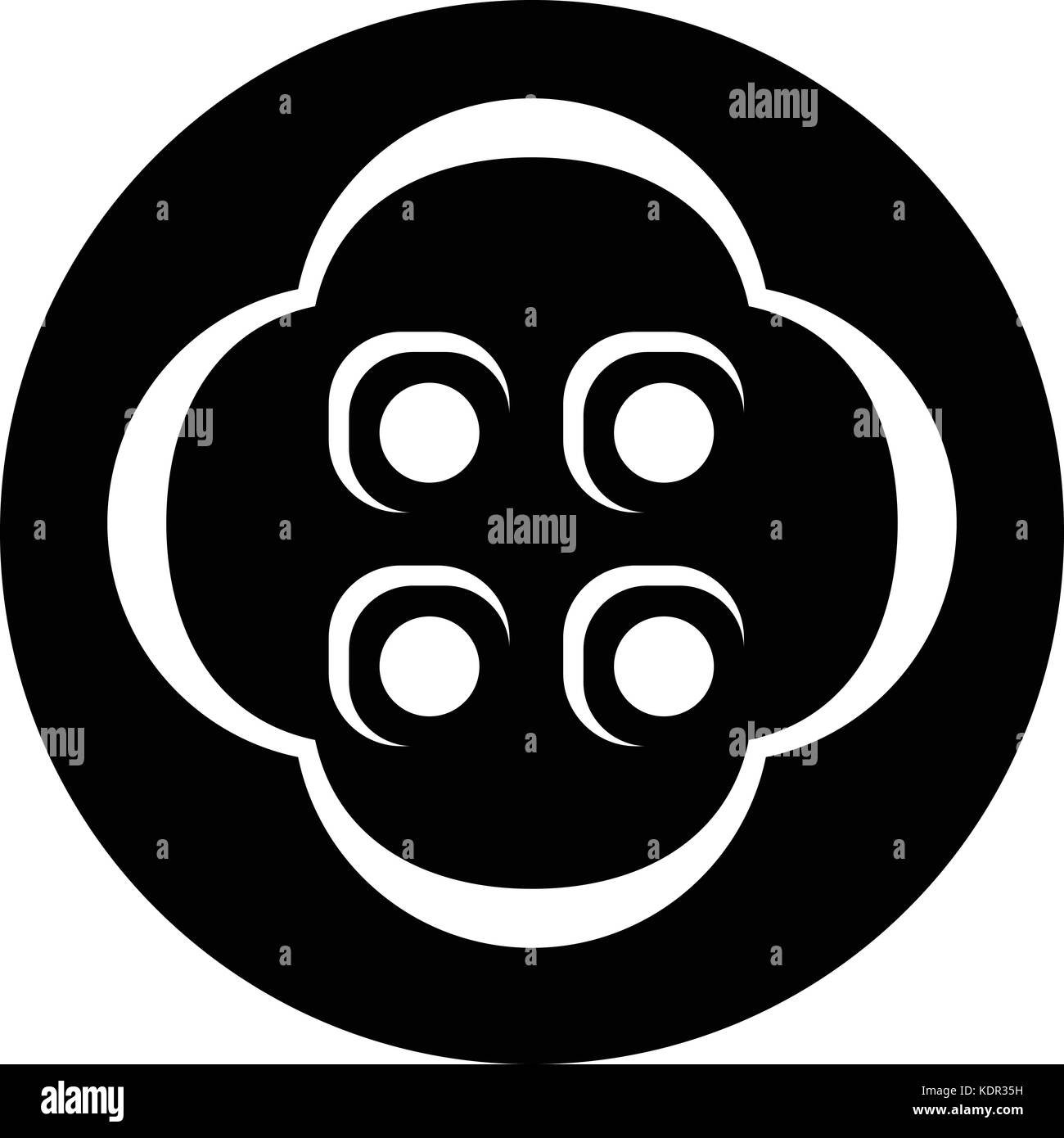 Clothes button icon, simple black style Stock Vector Image & Art - Alamy