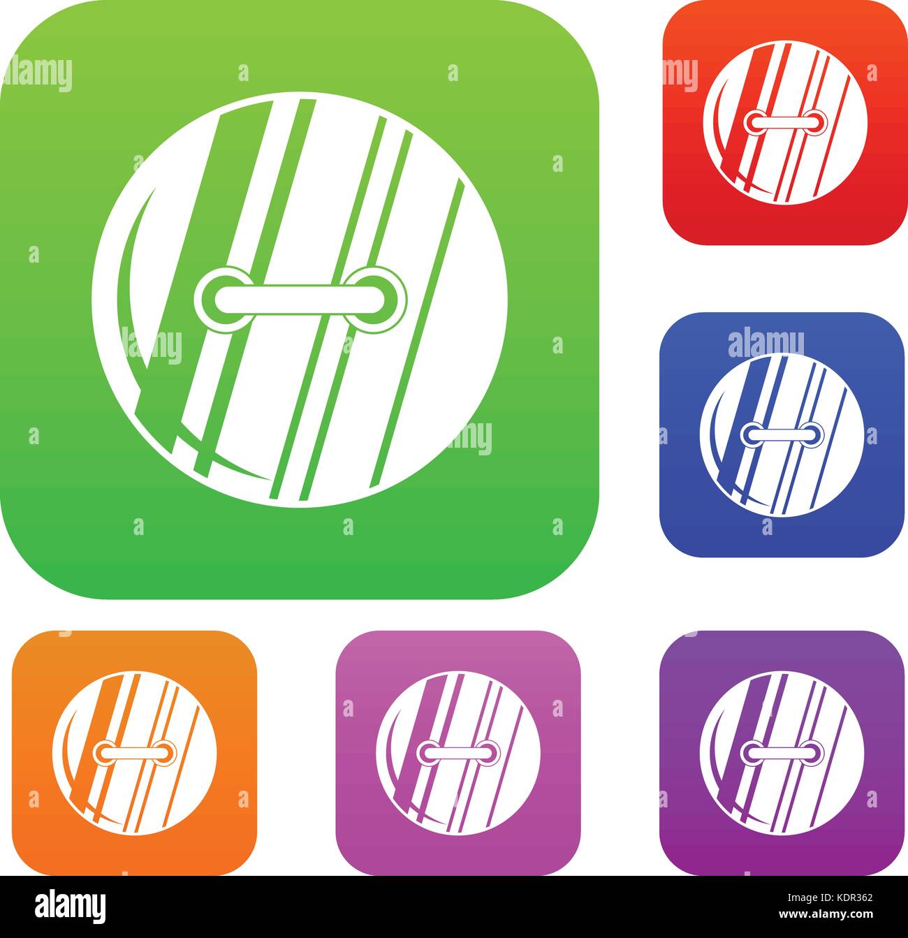 Round sewn button set color collection Stock Vector Image & Art - Alamy