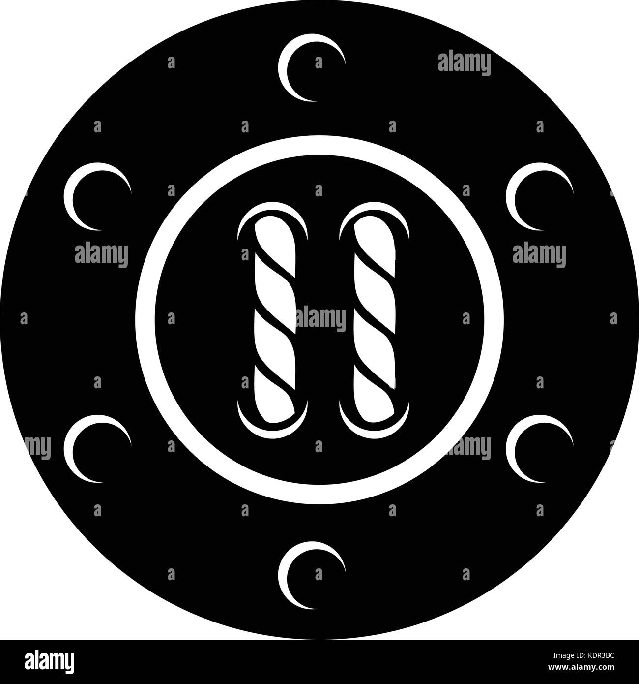 Sew button icon, simple black style Stock Vector Image & Art - Alamy