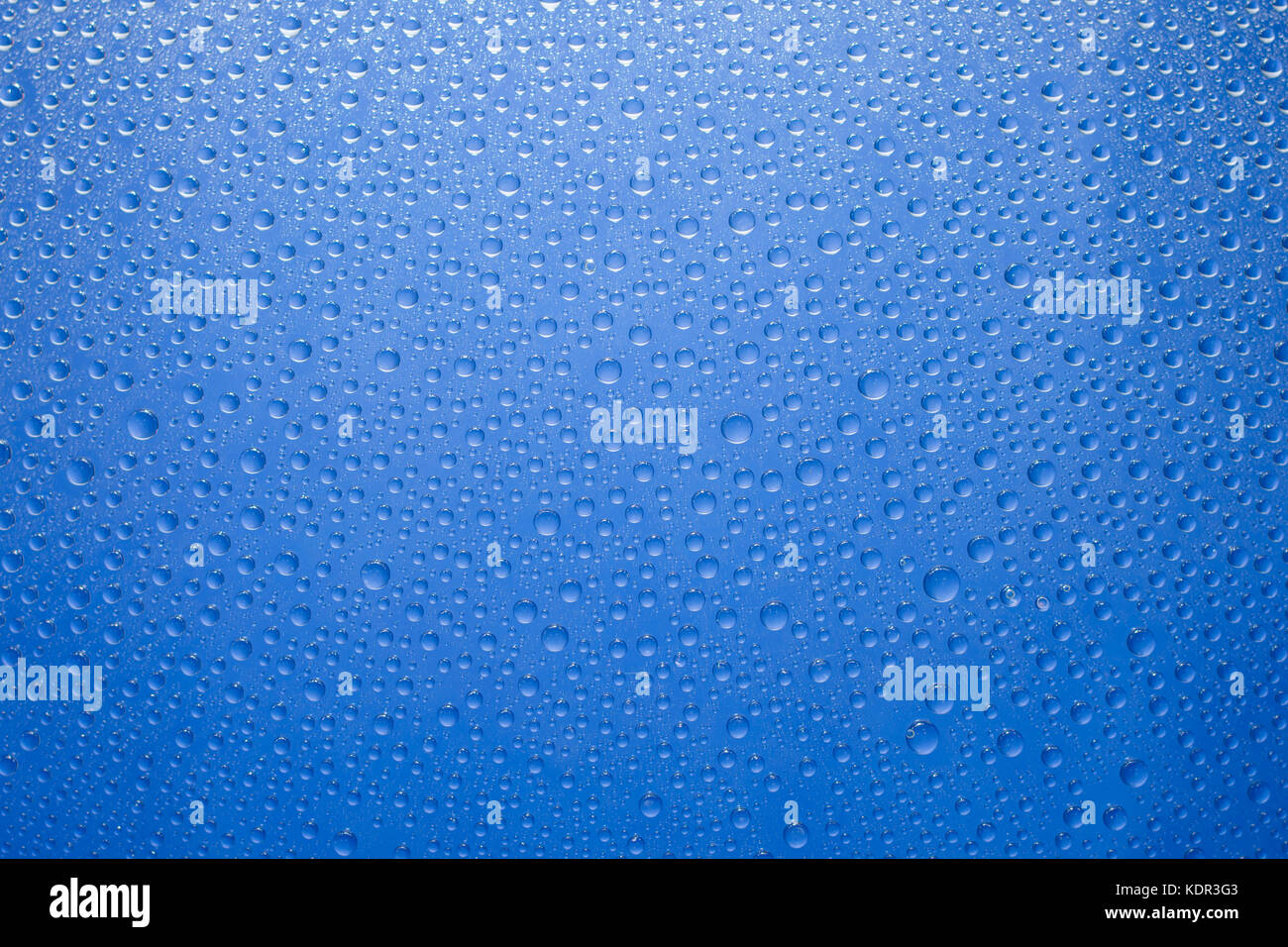 Water drops blue background. Water drops on glass background Stock ...