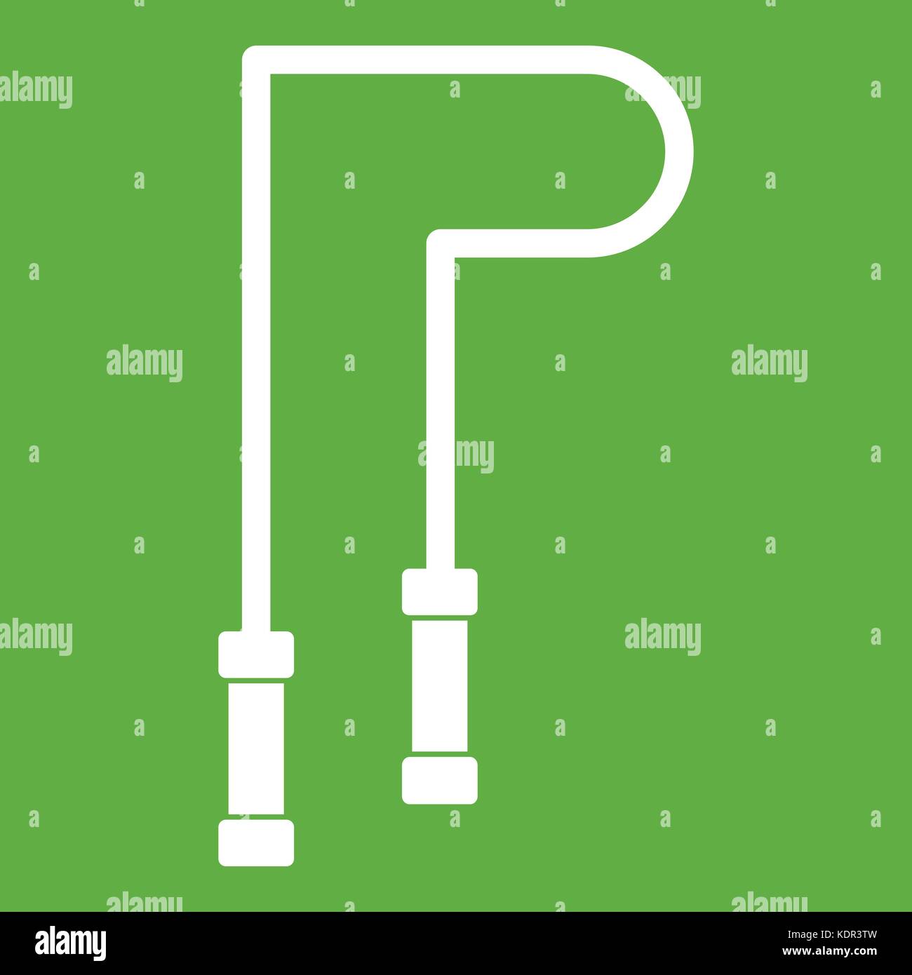 Skipping rope icon green Stock Vector
