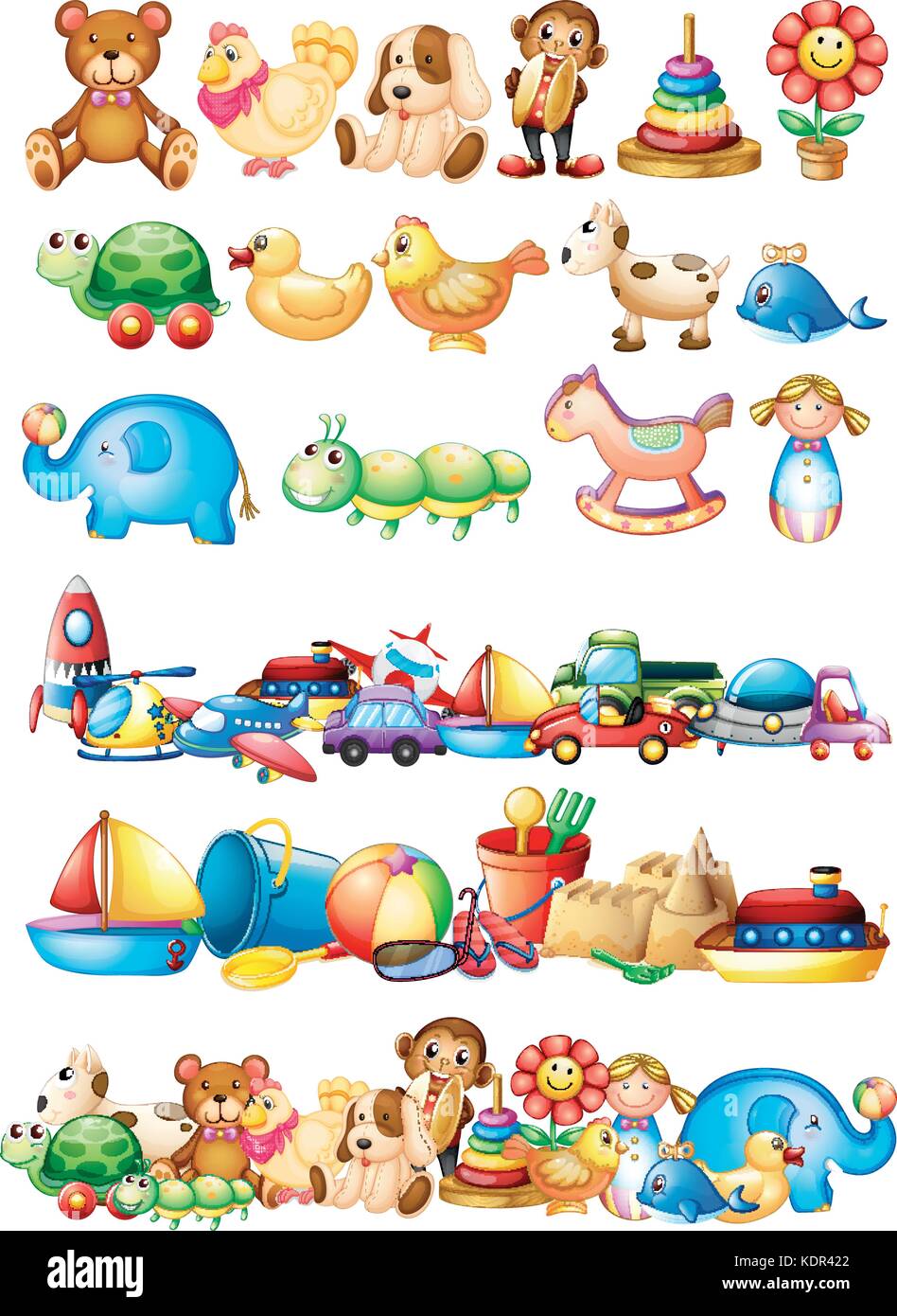 Different types of toys illustration Stock Vector Image & Art Alamy