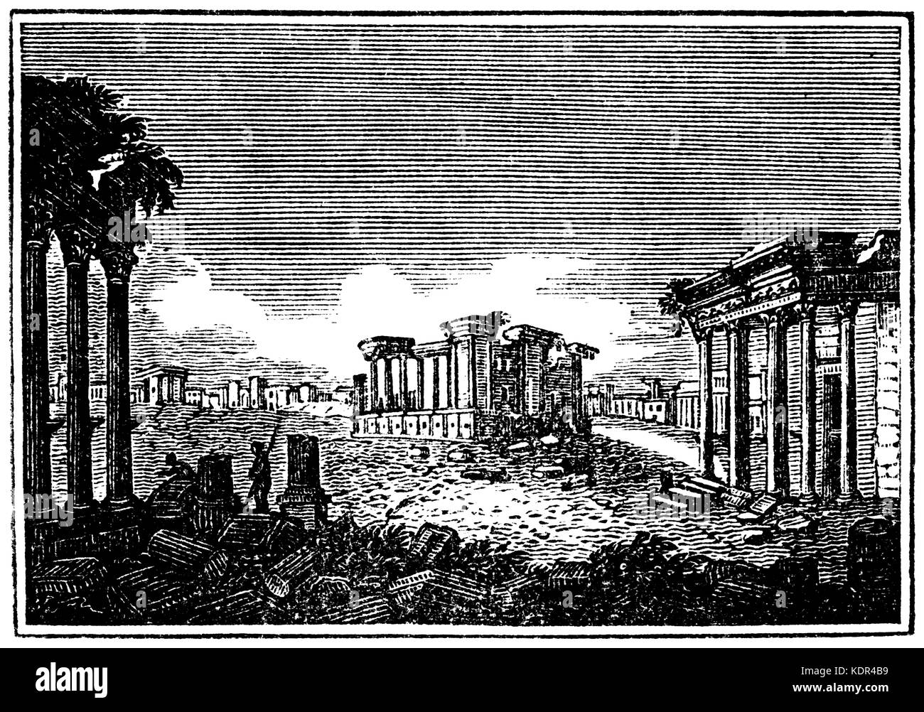 Ruins roman ancient town Black and White Stock Photos & Images - Alamy