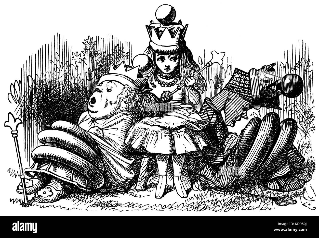 Alice white queen Black and White Stock Photos & Images - Alamy