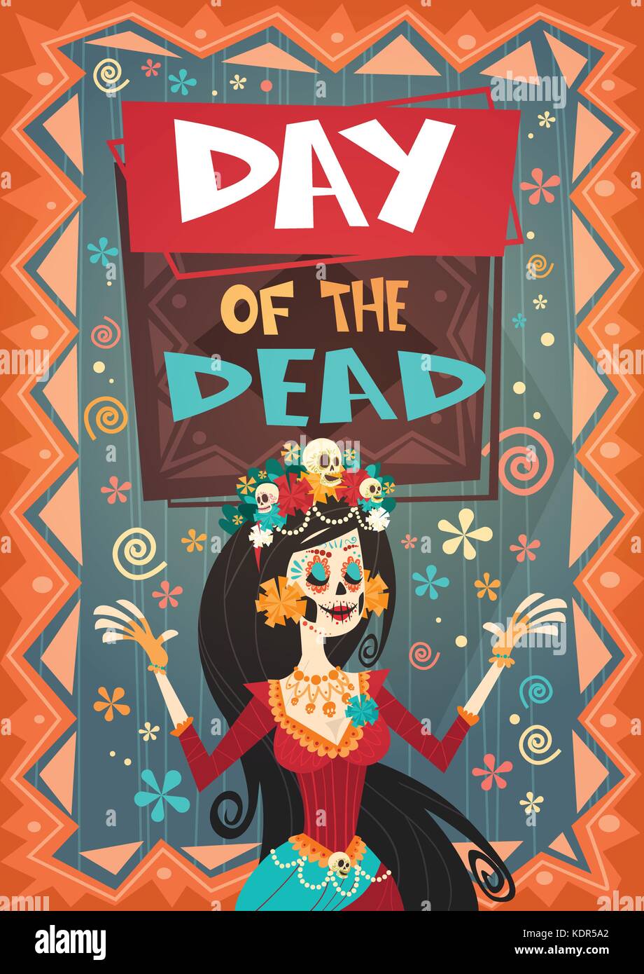 Day Of Dead Traditional Mexican Halloween Dia De Los Muertos Holiday ...