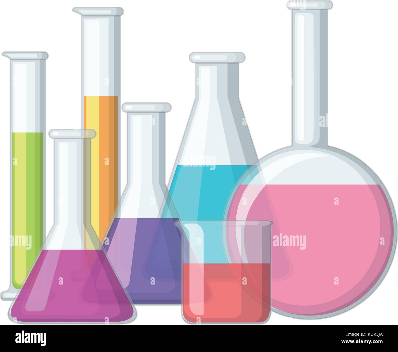 Beakers with chemical inside illustration Stock Vector Image & Art Alamy