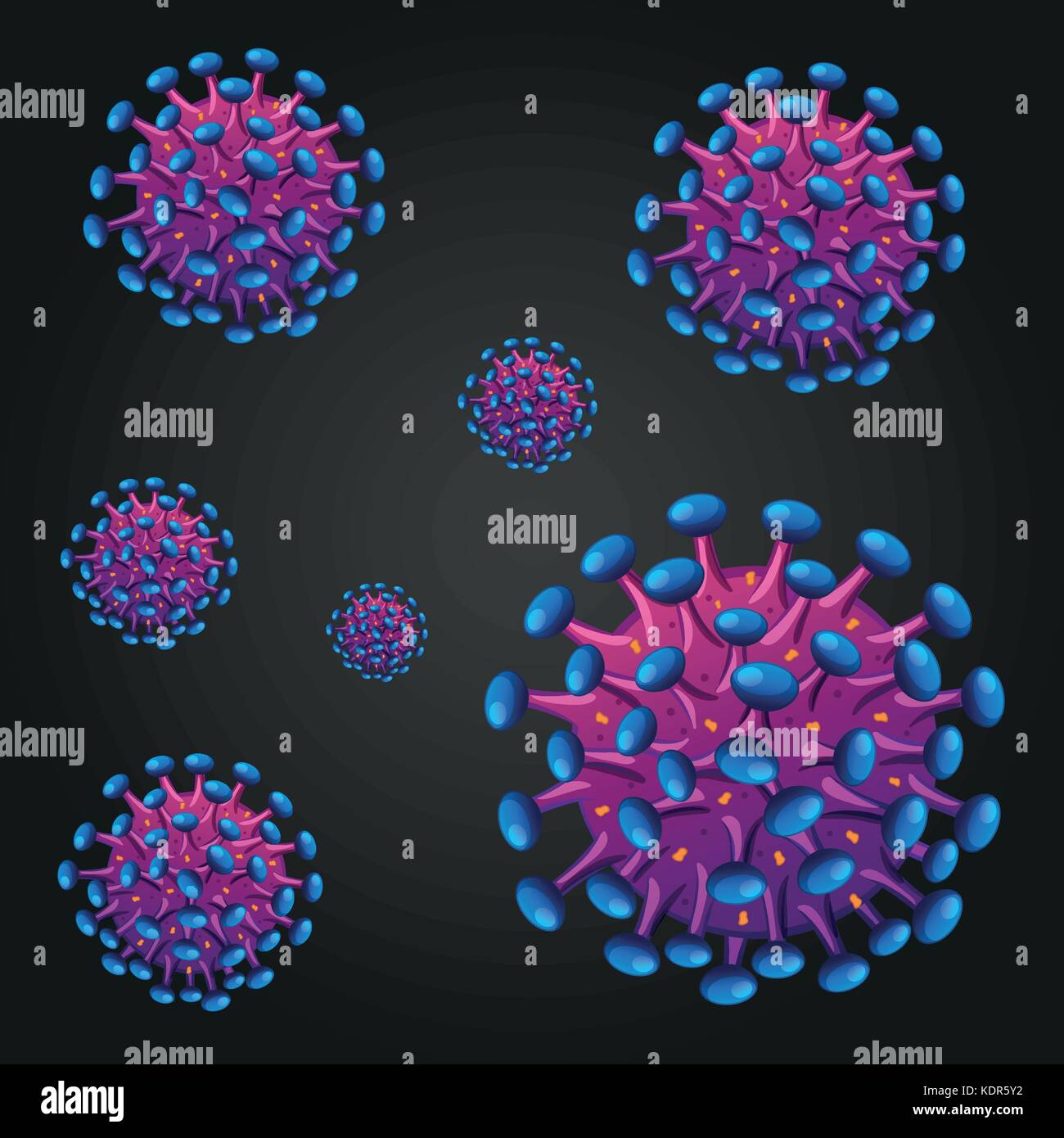 Seamless background with pink virus illustration Stock Vector Image ...